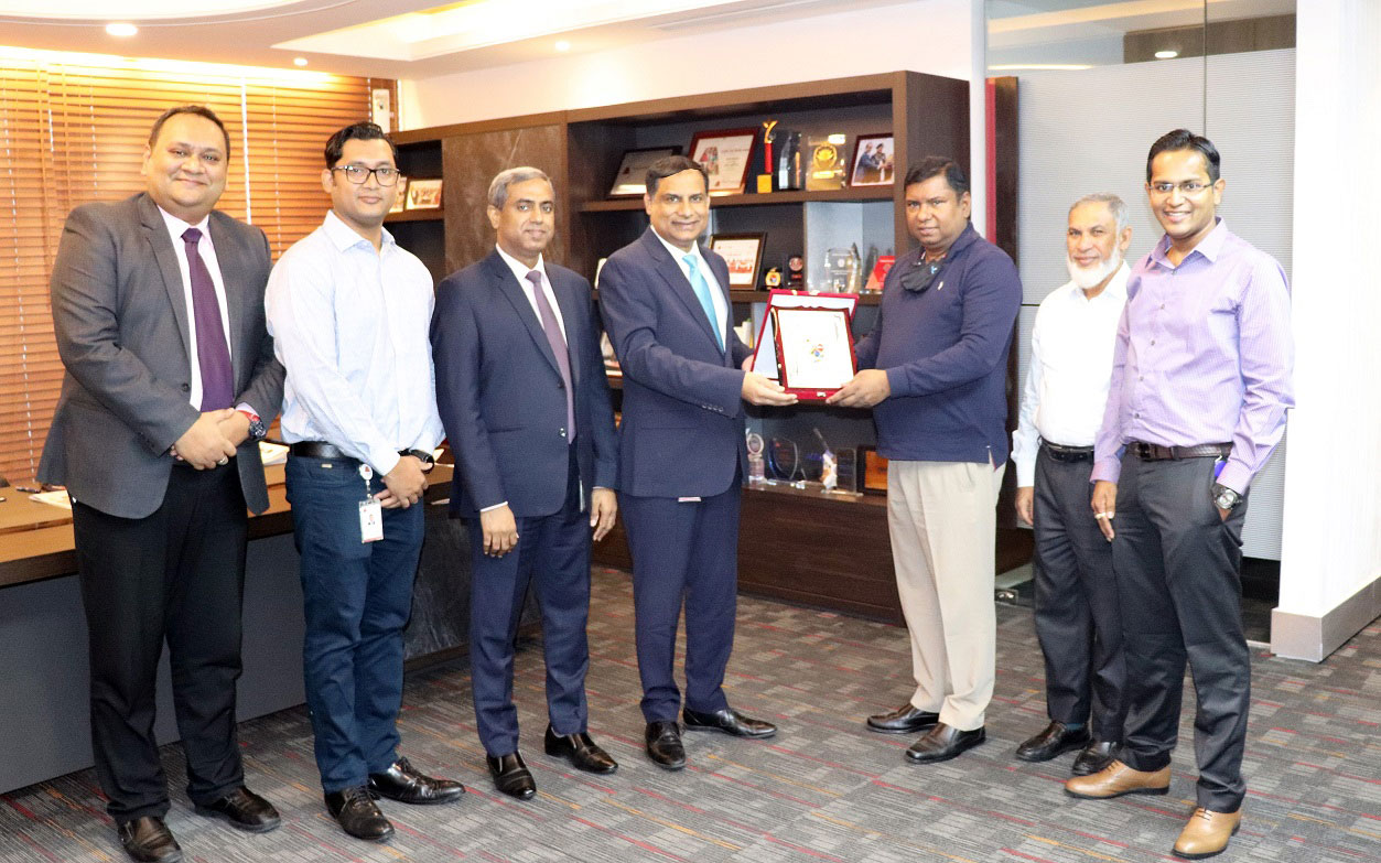 After a Business meeting where Mr. Rafiqul Islam, MD & CEO, Shimanto Bank and Mr. Bidyut Kumar Basu, Executive Director & CEO, UDDIPAN participated with other higher officials.